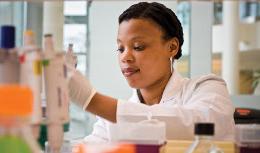 Woman working in lab